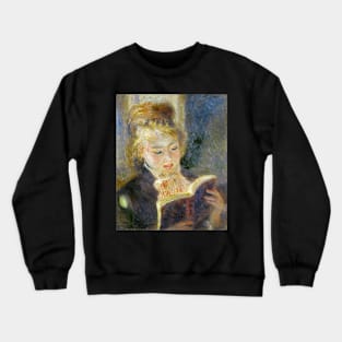 Girl Reading By Pierre Renoir Crewneck Sweatshirt